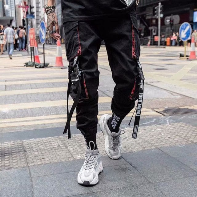 Joggeri Pantaloni cargo pentru bărbați Casual Hip Hop Hit Color Buzunar Pantaloni pentru bărbați Pantaloni de sport Streetwear Panglici Pantaloni Techwear