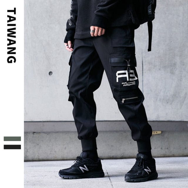 Joggeri Pantaloni cargo pentru bărbați Casual Hip Hop Hit Color Buzunar Pantaloni pentru bărbați Pantaloni de sport Streetwear Panglici Pantaloni Techwear