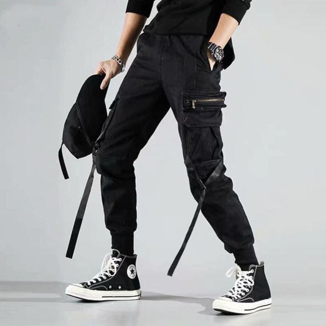 Joggeri Pantaloni cargo pentru bărbați Casual Hip Hop Hit Color Buzunar Pantaloni pentru bărbați Pantaloni de sport Streetwear Panglici Pantaloni Techwear