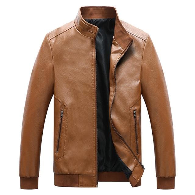 Vintage Motorcycle Jacket 2021 Men Fashion New Biker Leather Jacket Male Embroidery Coat Winter Fleece Pu Overcoat