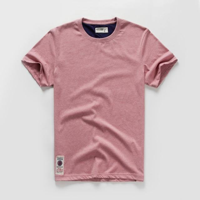 Men's T-shirt Cotton Solid Color t shirt Men Causal O-neck Basic Tshirt Male High Quality Classical Tops