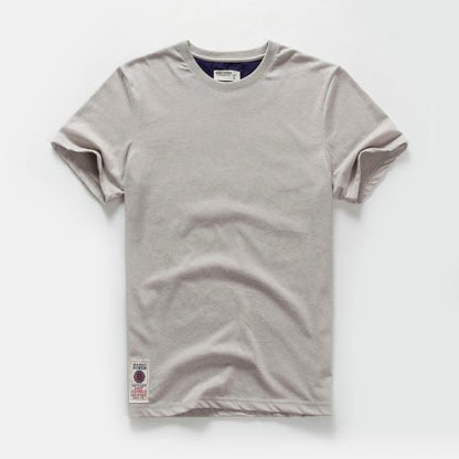 Men's T-shirt Cotton Solid Color t shirt Men Causal O-neck Basic Tshirt Male High Quality Classical Tops