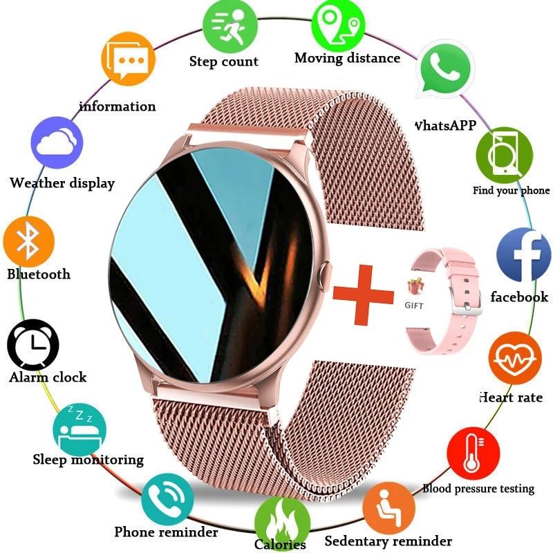 LIGE 2021 Fashion Smart Watch Ladies Heart Rate Blood Pressure Multifunctional Sport Watch Men Woman Waterproof Smartwatch Women