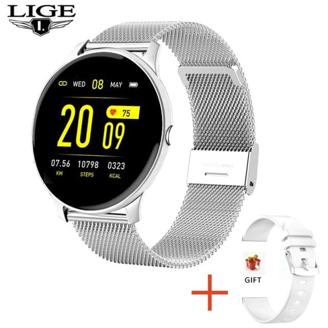 LIGE 2021 Fashion Smart Watch Ladies Heart Rate Blood Pressure Multifunctional Sport Watch Men Woman Waterproof Smartwatch Women