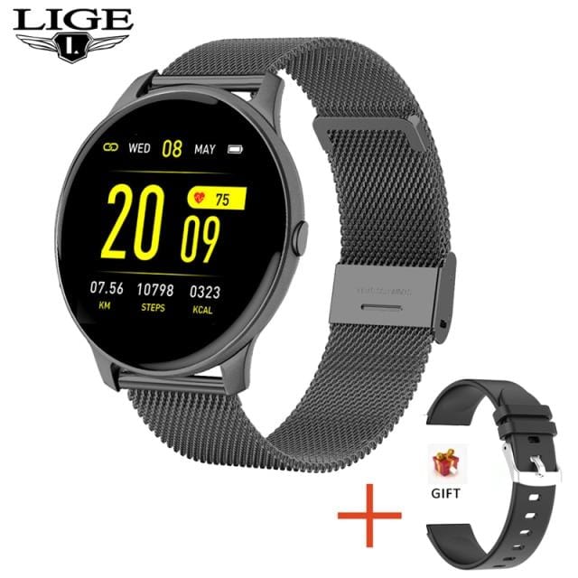 LIGE 2021 Fashion Smart Watch Ladies Heart Rate Blood Pressure Multifunctional Sport Watch Men Woman Waterproof Smartwatch Women