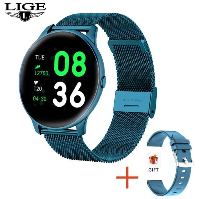 LIGE 2021 Fashion Smart Watch Ladies Heart Rate Blood Pressure Multifunctional Sport Watch Men Woman Waterproof Smartwatch Women