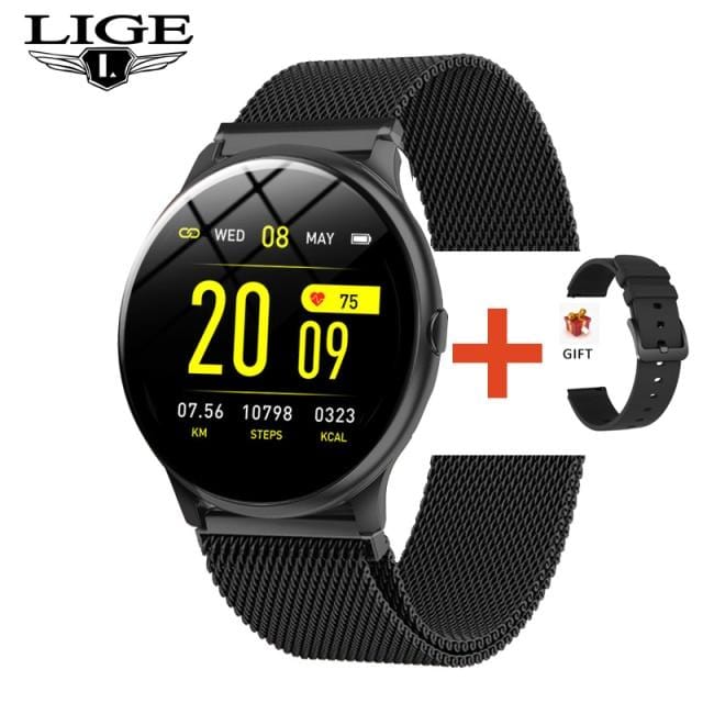 LIGE 2021 Fashion Smart Watch Ladies Heart Rate Blood Pressure Multifunctional Sport Watch Men Woman Waterproof Smartwatch Women