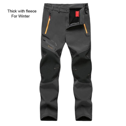 L-6XL Camping Climbing Fishing Trekking Hiking Men Summer Winter Fleece Quick dry Waterproof Breathable Pant Sport Trousers