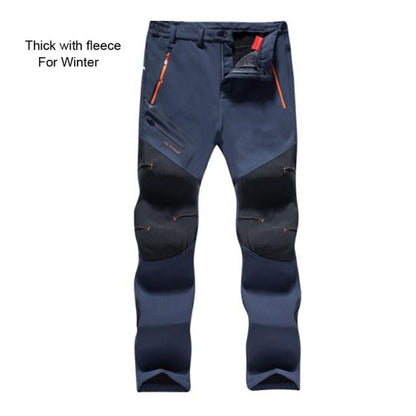 L-6XL Camping Climbing Fishing Trekking Hiking Men Summer Winter Fleece Quick dry Waterproof Breathable Pant Sport Trousers