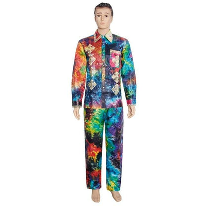 MD African Men Clothes Long Sleeves Tops Pants Suit Traditional African Men Clothing South Africa Bazin Riche Dashiki Shirt 2021