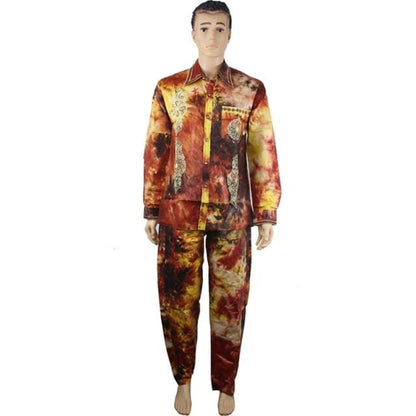 MD African Men Clothes Long Sleeves Tops Pants Suit Traditional African Men Clothing South Africa Bazin Riche Dashiki Shirt 2021