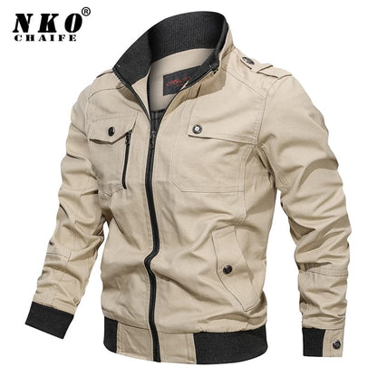 Spring Autumn New Jacket Men Fashion Slim Bomber Windbreaker Jackets Coat Men's Clothing Tactics Military Casual Jacket Men