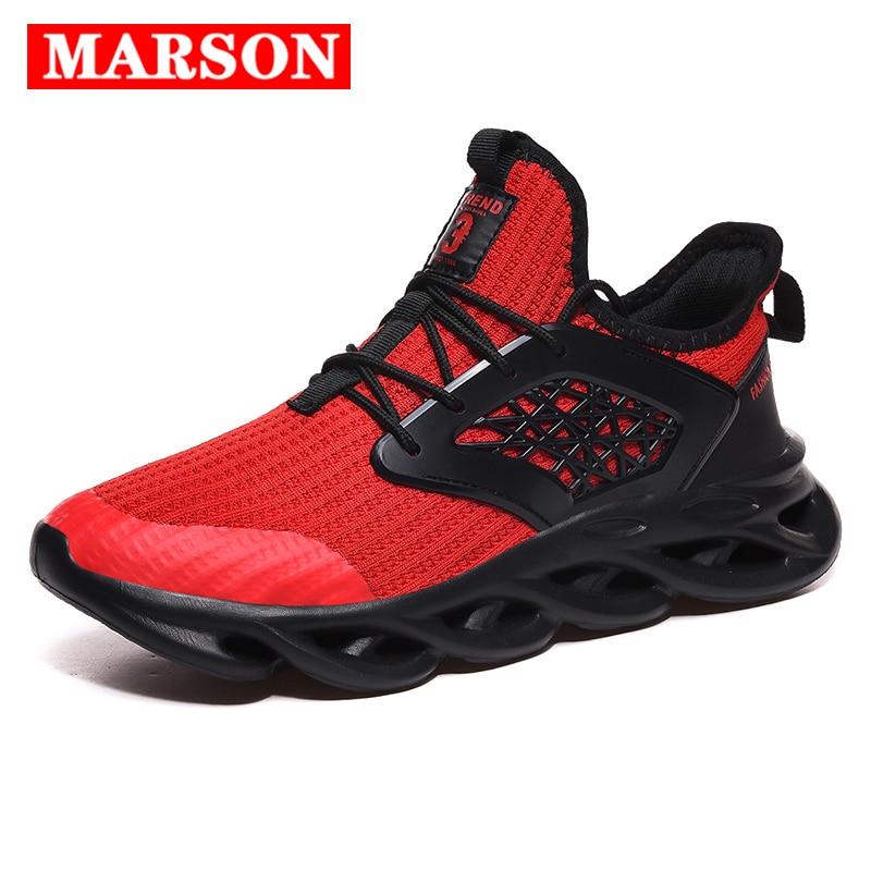 New men shoes casual lightweight blade running shoes shockproof lace up breathable sneakers height increase walking gym shoes
