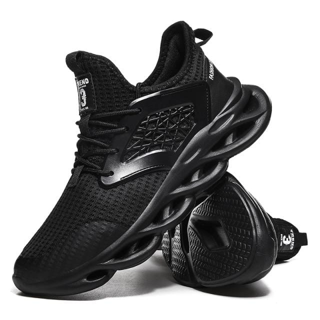 New men shoes casual lightweight blade running shoes shockproof lace up breathable sneakers height increase walking gym shoes