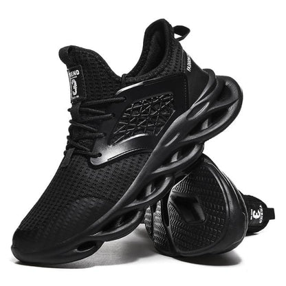 New men shoes casual lightweight blade running shoes shockproof lace up breathable sneakers height increase walking gym shoes