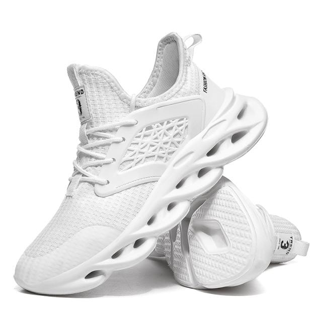 New men shoes casual lightweight blade running shoes shockproof lace up breathable sneakers height increase walking gym shoes