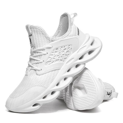 New men shoes casual lightweight blade running shoes shockproof lace up breathable sneakers height increase walking gym shoes