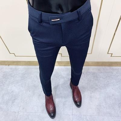 2021 Suit pants spring men's suit pants fashion casual Slim business suit pants men's wedding party work pants classic large 36