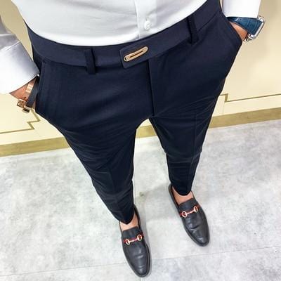 2021 Suit pants spring men's suit pants fashion casual Slim business suit pants men's wedding party work pants classic large 36