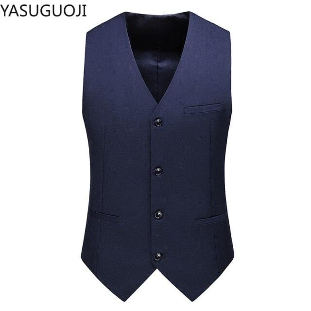 YASUGUOJI New Wedding Dress High-quality Men's Fashion Design Suit Vest Plus Size Men's Business Casual Suit Vest