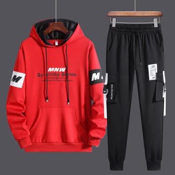 Autumn Men Set Tracksuit Mens Hoodies Sweatshirts Sweatpants Track Suit Streetwear Hip Hop Casual Sports Suit