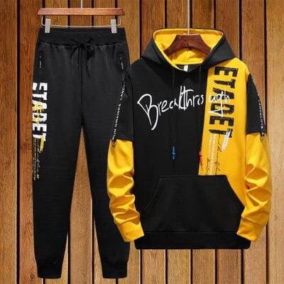 Autumn Men Set Tracksuit Mens Hoodies Sweatshirts Sweatpants Track Suit Streetwear Hip Hop Casual Sports Suit