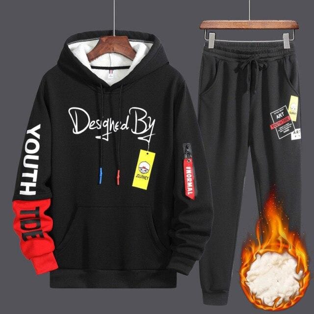 Autumn Men Set Tracksuit Mens Hoodies Sweatshirts Sweatpants Track Suit Streetwear Hip Hop Casual Sports Suit