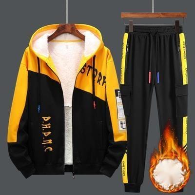 Autumn Men Set Tracksuit Mens Hoodies Sweatshirts Sweatpants Track Suit Streetwear Hip Hop Casual Sports Suit