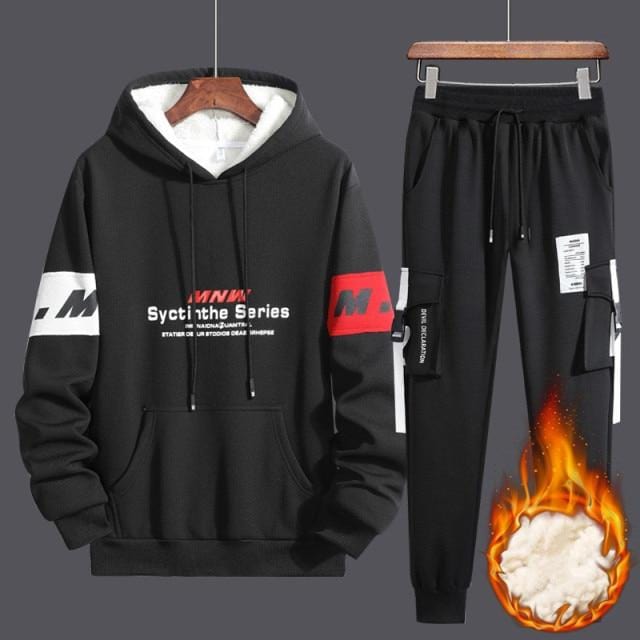 Autumn Men Set Tracksuit Mens Hoodies Sweatshirts Sweatpants Track Suit Streetwear Hip Hop Casual Sports Suit