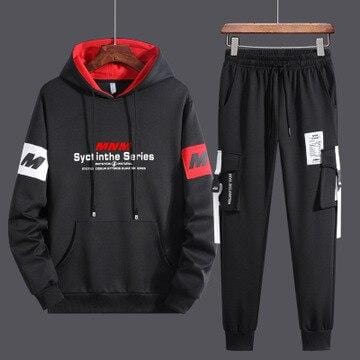 Autumn Men Set Tracksuit Mens Hoodies Sweatshirts Sweatpants Track Suit Streetwear Hip Hop Casual Sports Suit