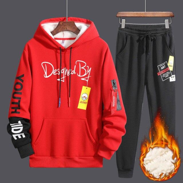 Autumn Men Set Tracksuit Mens Hoodies Sweatshirts Sweatpants Track Suit Streetwear Hip Hop Casual Sports Suit