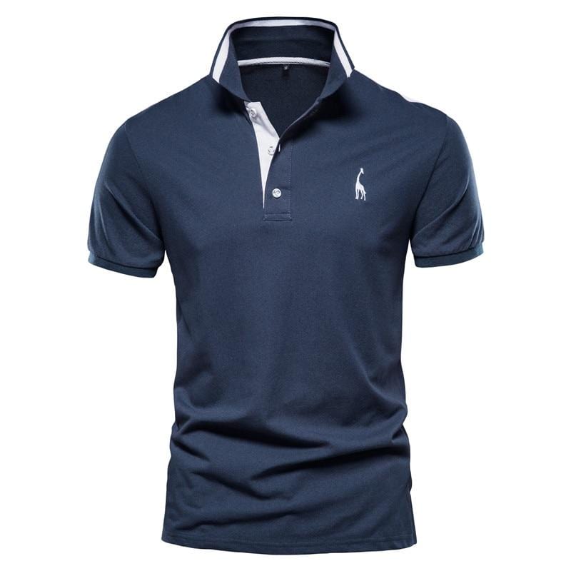 New Summer High Quality Men Polo Shirts Casual Business Social Short Sleeve Mens Shirts Stand Collar Embroidery Polo Shirt Men