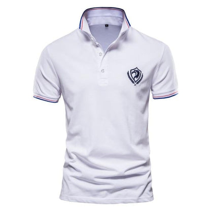 New Summer High Quality Men Polo Shirts Casual Business Social Short Sleeve Mens Shirts Stand Collar Embroidery Polo Shirt Men