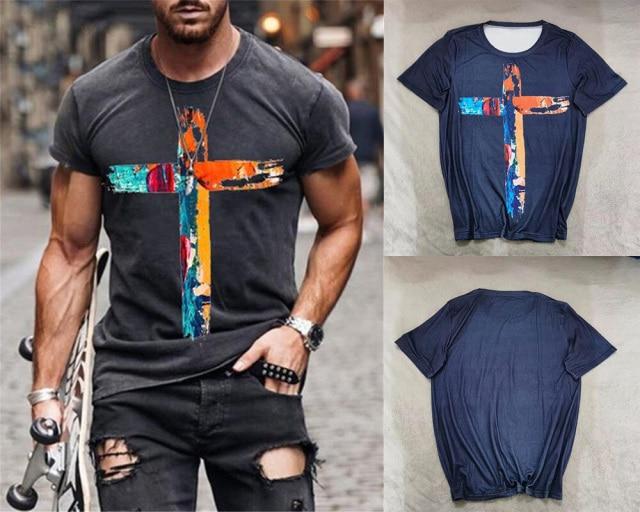 2021 Summer New Mens Oversized Vintage Short Sleeve T Shirts Harajuku Ethnic Printed O Collared Tshirts Camisetas Hombre Verano