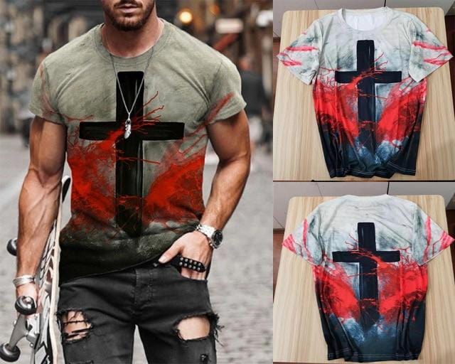 2021 Summer New Mens Oversized Vintage Short Sleeve T Shirts Harajuku Ethnic Printed O Collared Tshirts Camisetas Hombre Verano