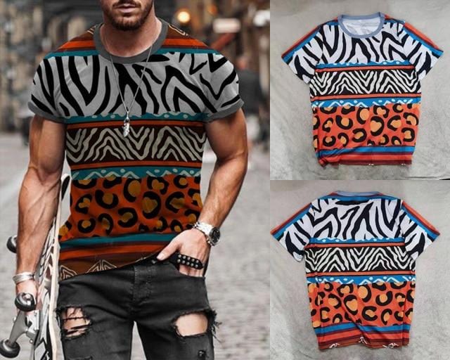 2021 Summer New Mens Oversized Vintage Short Sleeve T Shirts Harajuku Ethnic Printed O Collared Tshirts Camisetas Hombre Verano