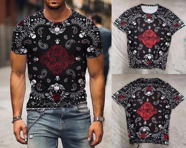 2021 Summer New Mens Oversized Vintage Short Sleeve T Shirts Harajuku Ethnic Printed O Collared Tshirts Camisetas Hombre Verano