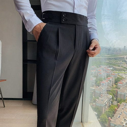 Men's  Suit Pants Spring Suit pants Fashion Casual Slim Business Suit Pants Men's Wedding Party Work Pants Classic Large Size 36