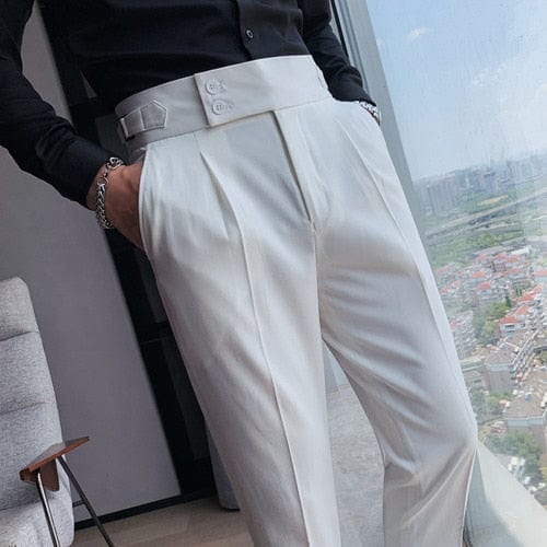 Men's  Suit Pants Spring Suit pants Fashion Casual Slim Business Suit Pants Men's Wedding Party Work Pants Classic Large Size 36