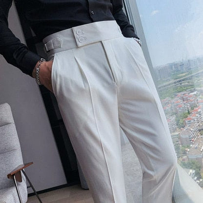Men's  Suit Pants Spring Suit pants Fashion Casual Slim Business Suit Pants Men's Wedding Party Work Pants Classic Large Size 36