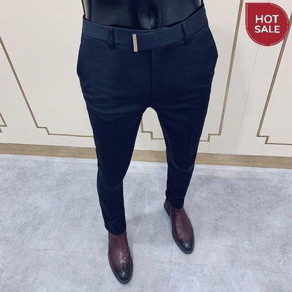 Spring 2021 New Men's Suit Pants Fashion Business Casual Slim Dress Pants Men's Street Wear Social Formal Pantalon Clothing
