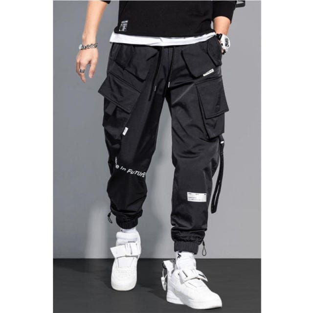 Pantaloni cargo pentru bărbați, la modă, hip hop, cu buzunare multiple, la modă, îmbrăcăminte de stradă, pantaloni de sport uni, pantaloni casual pentru bărbați