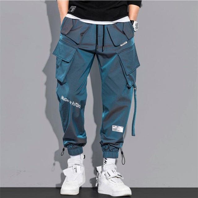 Pantaloni cargo pentru bărbați, la modă, hip hop, cu buzunare multiple, la modă, îmbrăcăminte de stradă, pantaloni de sport uni, pantaloni casual pentru bărbați