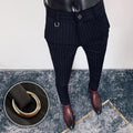 Men's Striped Suit Pants Ankle Trousers New Men's Formal Pants High Quality Business Fashion Casual Men's Clothing Dress Pants