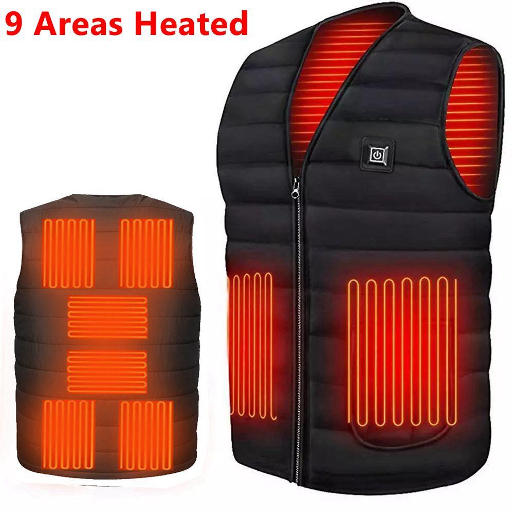 Men Autumn winter Smart heating Cotton Vest USB Infrared Electric Heating Vest Women Outdoor Flexible Thermal Winter Warm Jacket