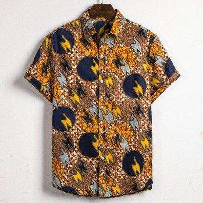 Men Dashiki Loose Blouse Fashion Tee Tops Bazin Riche African India Casual T Shirt Ankara Homme Short Sleeve Print Retro Clothes