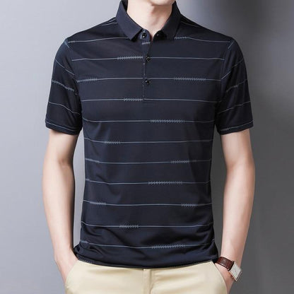 Ymwmhu 2021 New Arrival Polo Shirt Striped Short Sleeve Summer Cool Shirt Streetwear Fashion Male Polo Shirt Men Tops Clothes