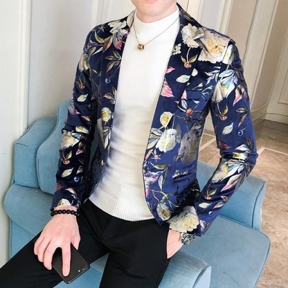 Men Blazer 2021 Spring New Colorblock Plaid Blazer Men Slim Casual Man Blazers Wedding Business Party Clothing Dress Men Coats