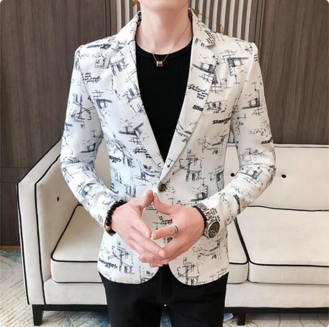 Men Blazer 2021 Spring New Colorblock Plaid Blazer Men Slim Casual Man Blazers Wedding Business Party Clothing Dress Men Coats