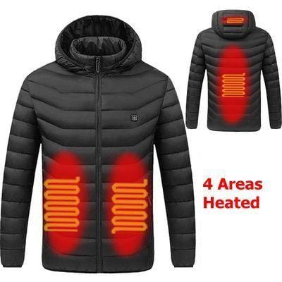 Men 9 Areas Heated Jacket USB Winter Outdoor Electric Heating Jackets Warm Sprots Thermal Coat Clothing Heatable Cotton jacket